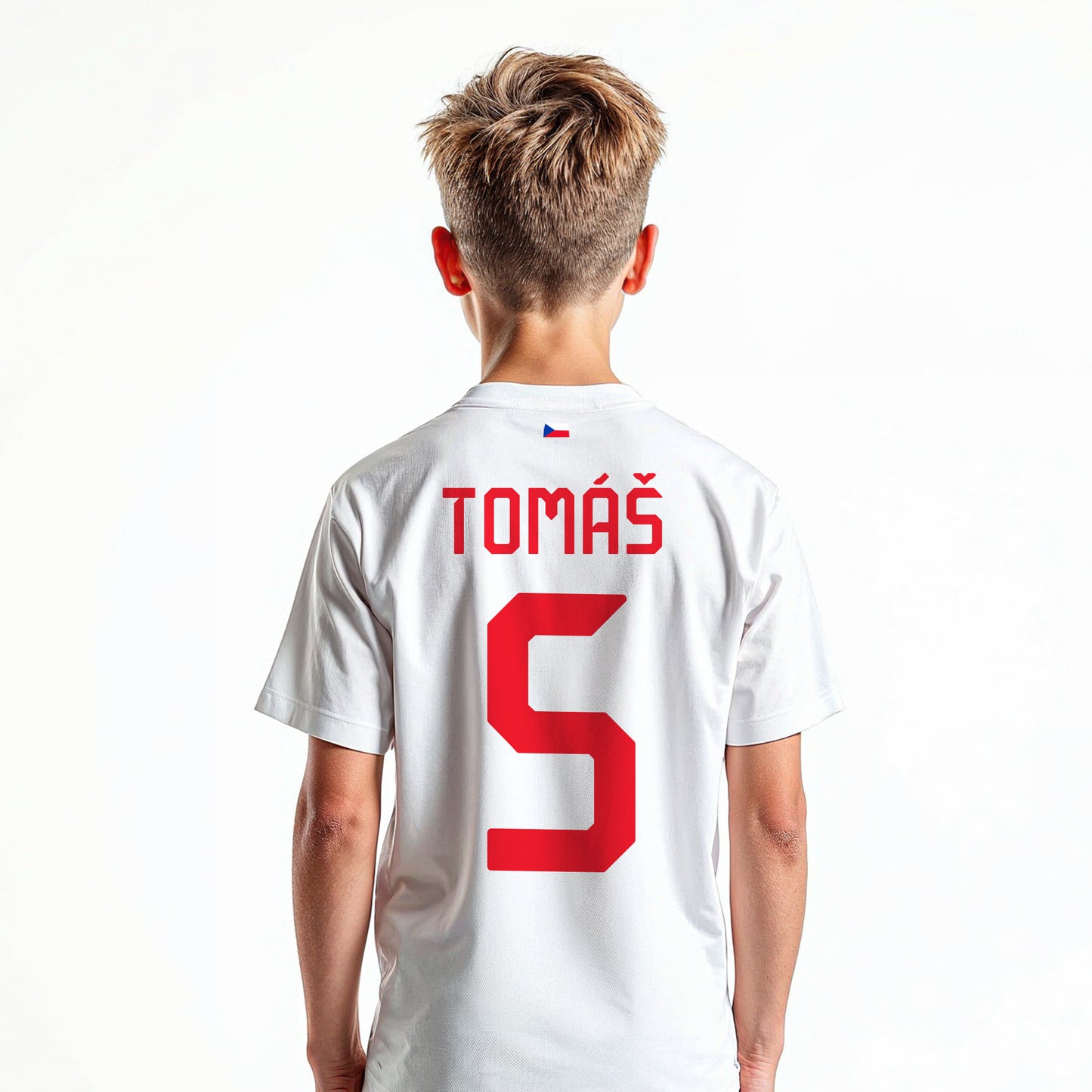 Dětská fotbalová souprava s vlastním jménem a číslem